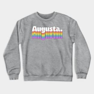 Augusta \\// Retro Typography Design Crewneck Sweatshirt